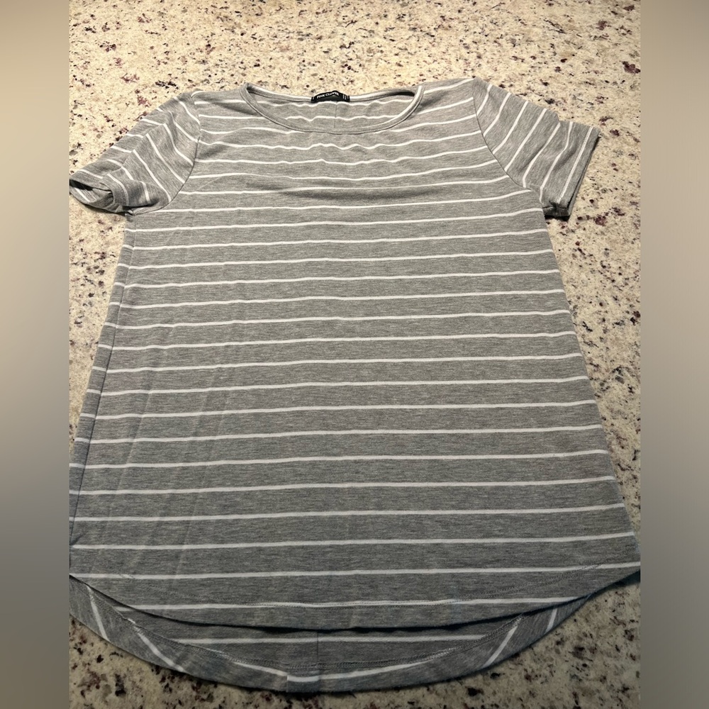 Pink Clover Women’s Grey striped shirt Medium